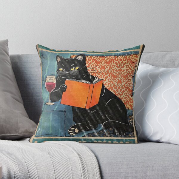 C'est ce que je faisJe lis des livresJe bois du vin et je sais des choses Coussin