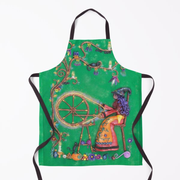 Item preview, Spellbound - Witch at Spinning Wheel Artwork designed and sold by DeidreDreams.