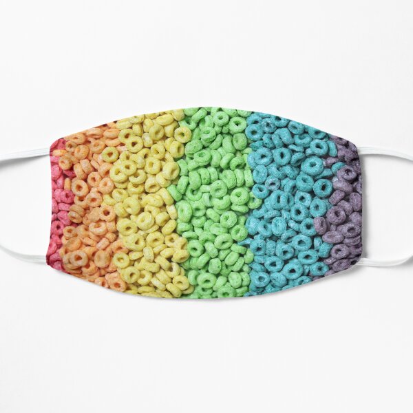 Breakfast Loops - Rainbow Flat Mask