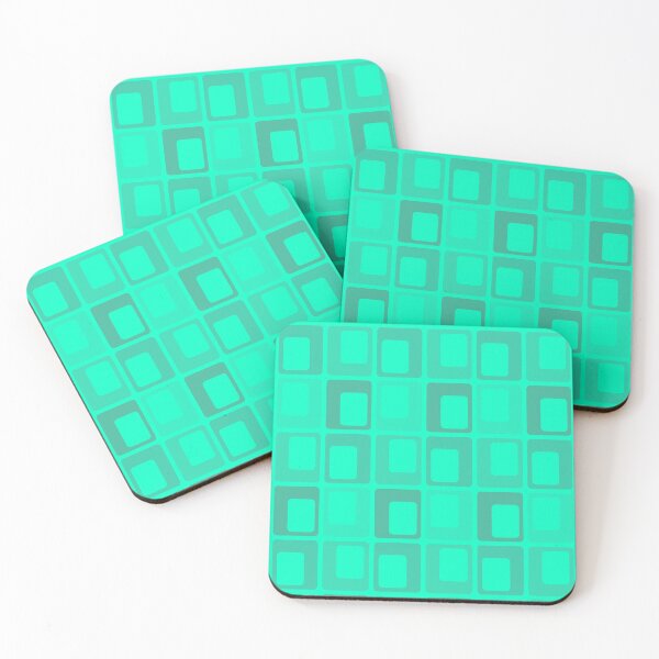 Item preview, Turquoise Retro Rectangles designed and sold by weirdAffect.