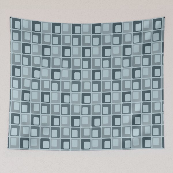 Item preview, Storm Blue Retro Rectangles designed and sold by weirdAffect.