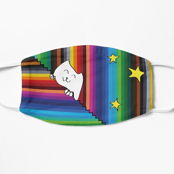 Rainbow Christmas Cat Flat Mask