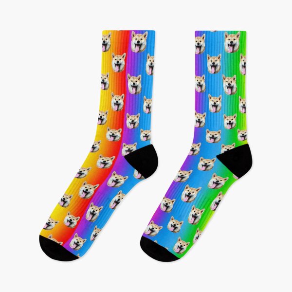 Item preview, akita inu dog rainbow face masks  designed and sold by alaechamlal.