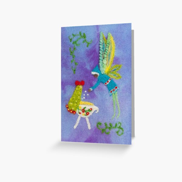 Fairysitter, Guardian Fairy of Newborns - Nursery Fairy Art Greeting Card