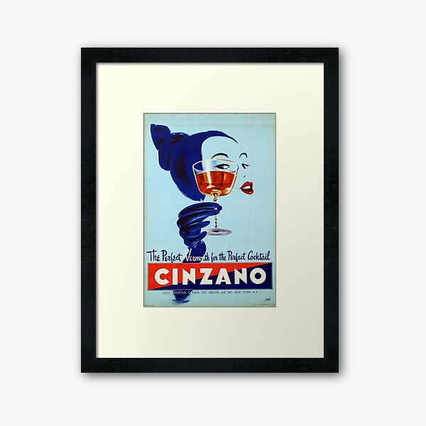 Cinzano - Vintage Print Framed Art Print