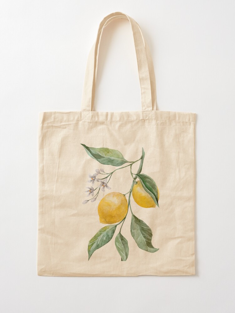 DIY Stamped Lemon Tote Bag - Alice and Lois