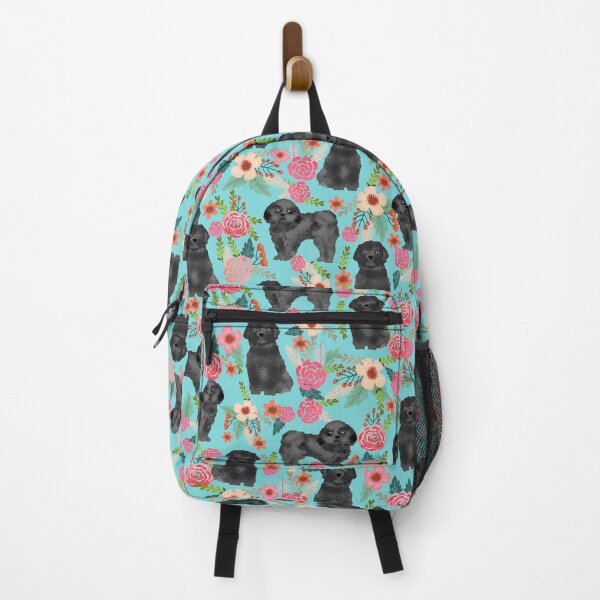 Item preview, black shih tsu dog floral - vintage florals, floral pet, cute dog, shih tzu designed and sold by PetFriendly.