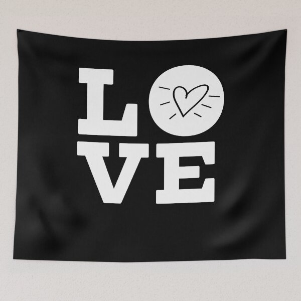 Item preview, Love letters comic heart in O white designed and sold by Two Left Hands Design.