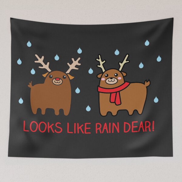 Item preview, Looks like rain dear, Christmas reindeer designed and sold by IceCreamCat.
