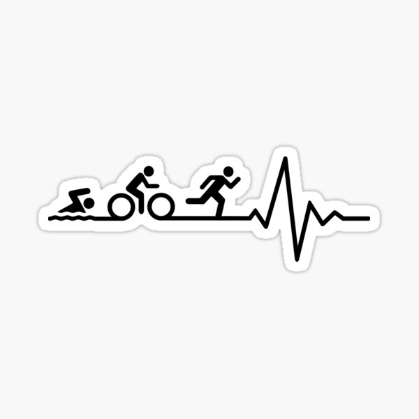 Triathlon Swim Bike Run Abstract Window Decal Sticker Graphics 