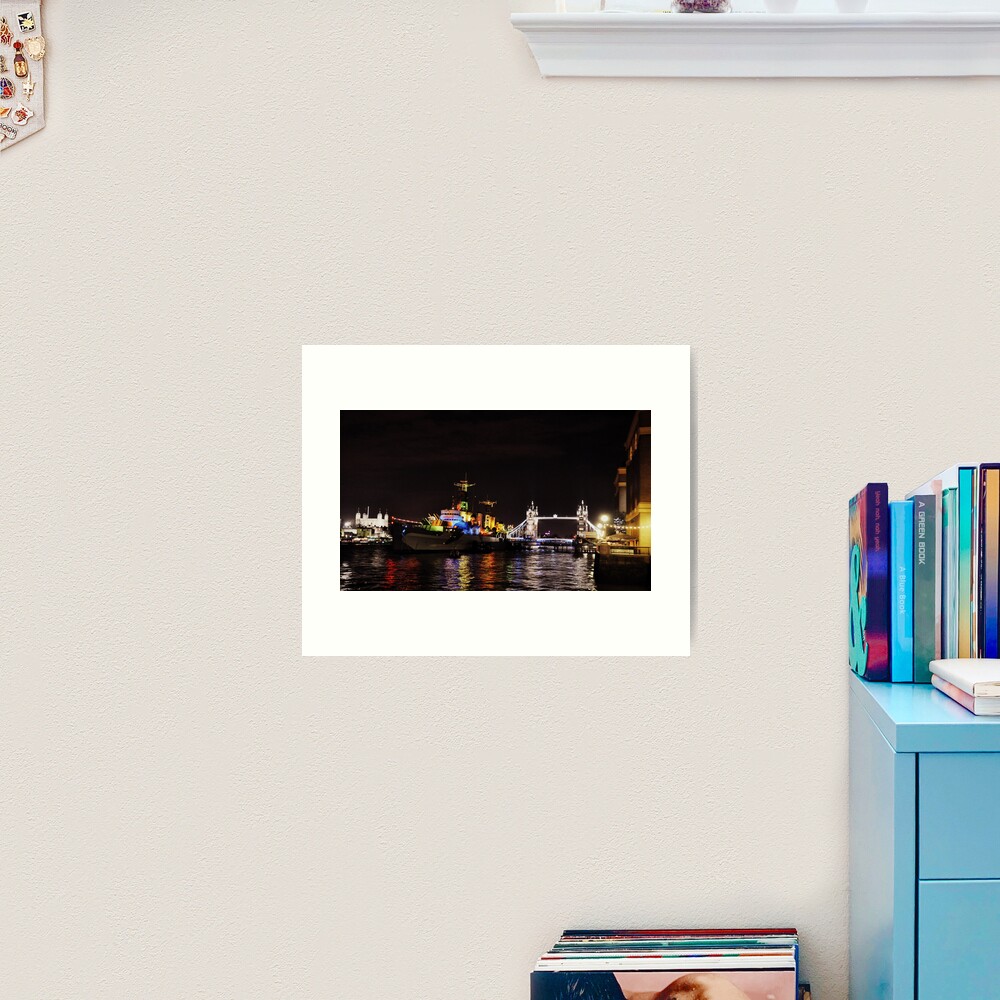 Presenting HMS Belfast Art Print