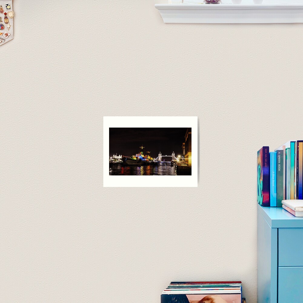 Presenting HMS Belfast Art Print