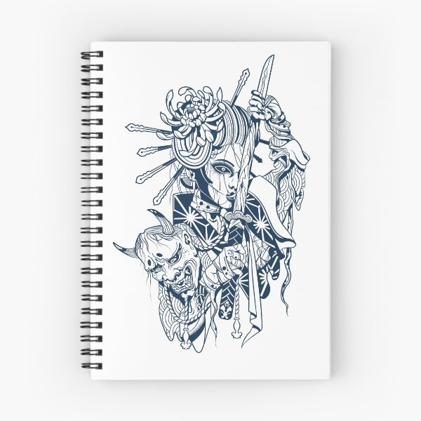 Item preview, Samurai Women With Demons Mask designed and sold by JTS STORE.