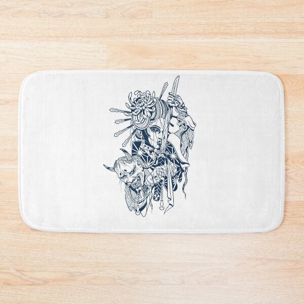 Item preview, Samurai Women With Demons Mask designed and sold by JTS STORE.