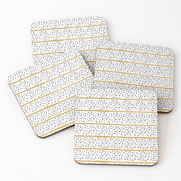 Item preview, Dalmatian Dots with Gold Paint Lines Pattern designed and sold by MarzStudio.