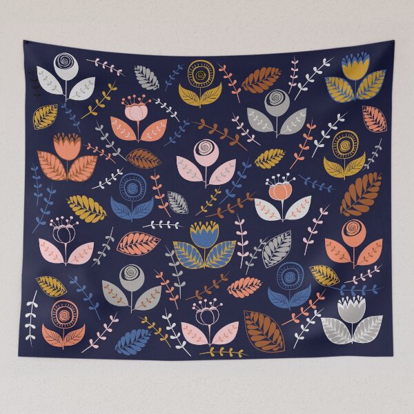 Item preview, Whimsical Scandinavian Style Flowers designed and sold by Primroaddesigns.