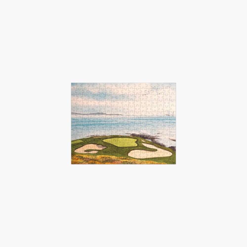 Pebble Beach Golf Course Signature Hole 7 Jigsaw Puzzle