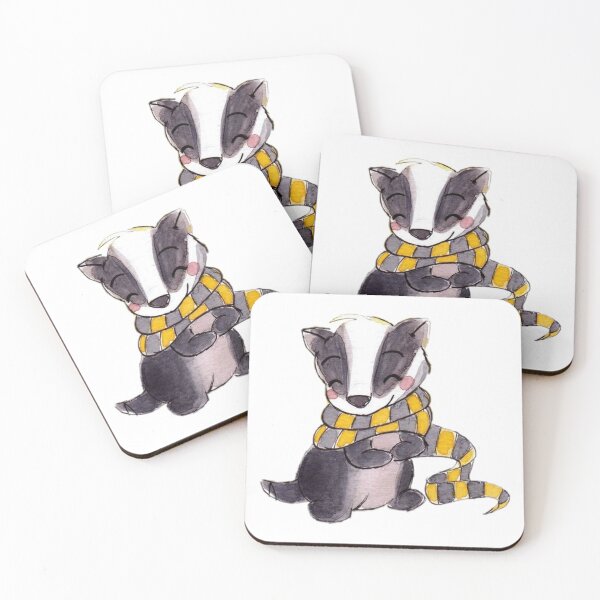 Item preview, cute badger with scarf designed and sold by Ev Jack.