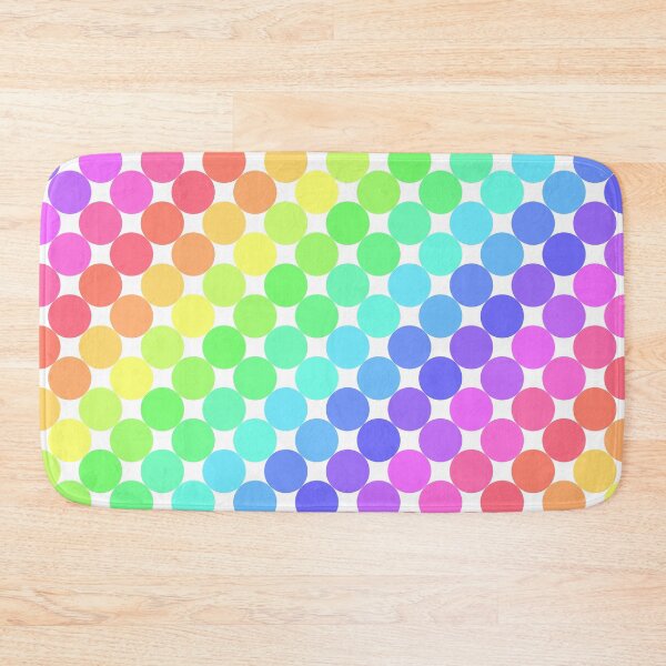 Item preview, Bright Rainbow Dots Diagonal Stripe designed and sold by tabbygun.