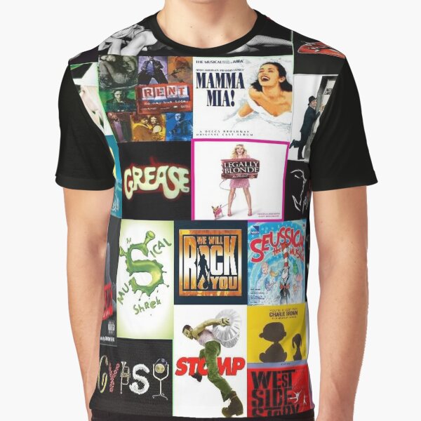 Broadway Musical Collage 2 Graphic T-Shirt