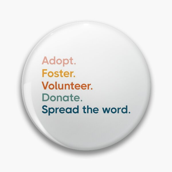 Item preview, Adopt, Foster, Volunteer, Donate, STW, Typography Ver.2 designed and sold by SnickerDoodleUS.