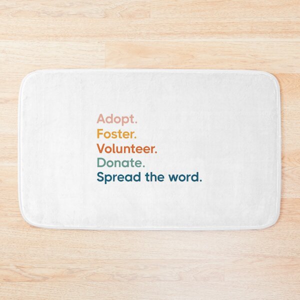 Item preview, Adopt, Foster, Volunteer, Donate, STW, Typography Ver.2 designed and sold by SnickerDoodleUS.