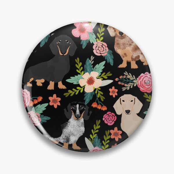 Item preview, Dachshund Dog art with flowers designed and sold by Coolstuff4you71.
