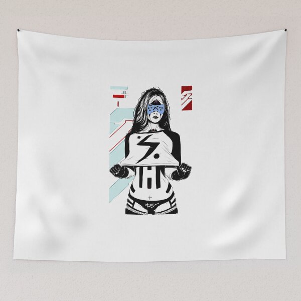 Item preview, Cyberpunk Cyborg Girl Futuristic Style designed and sold by OWLvision33.