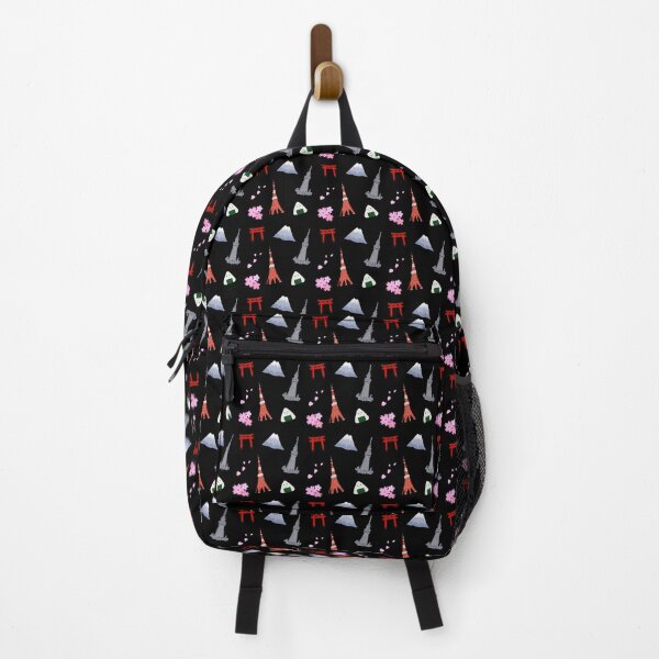 Item preview, Japan Illustration Repeat Pattern (Black) designed and sold by b_art.