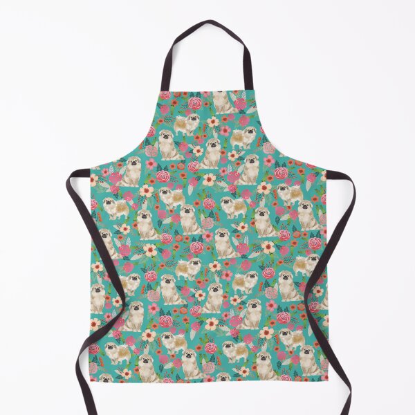 Item preview, tibetan spaniel dog floral - vintage florals, floral pet, cute dog, tibetan spaniel  designed and sold by PetFriendly.
