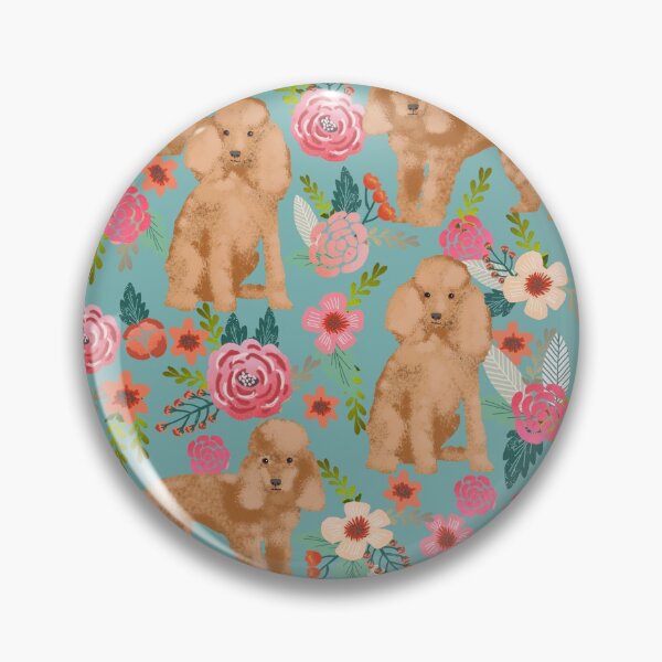 Item preview, apricot toy poodle dog floral - vintage florals, floral pet, cute dog, apricot toy poodle  designed and sold by PetFriendly.