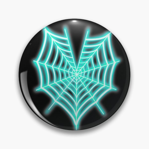 Item preview, Neon Mint Spiderweb Heart designed and sold by ItsChillJill.