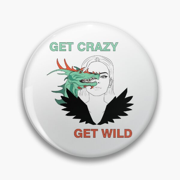 Item preview, Get Crazy Get WILD Woman with black winged dress and dragon  designed and sold by SGS-.