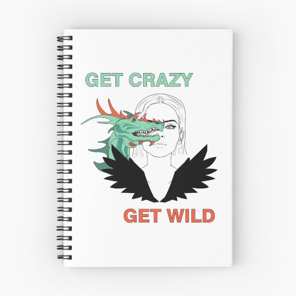 Item preview, Get Crazy Get WILD Woman with black winged dress and dragon  designed and sold by SGS-.