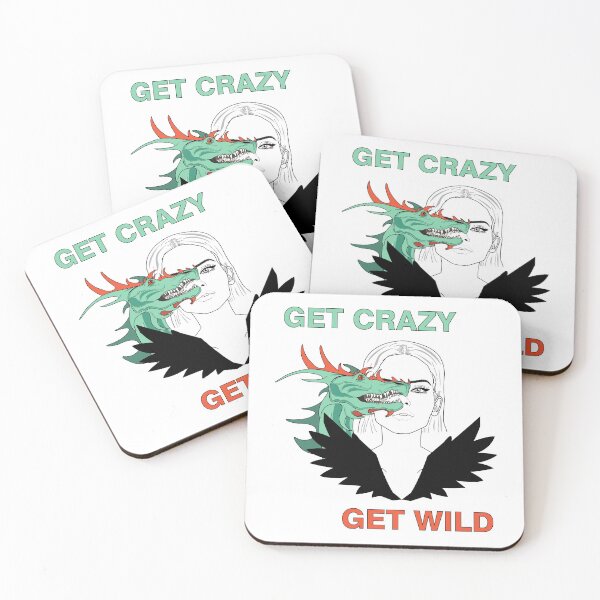 Item preview, Get Crazy Get WILD Woman with black winged dress and dragon  designed and sold by SGS-.