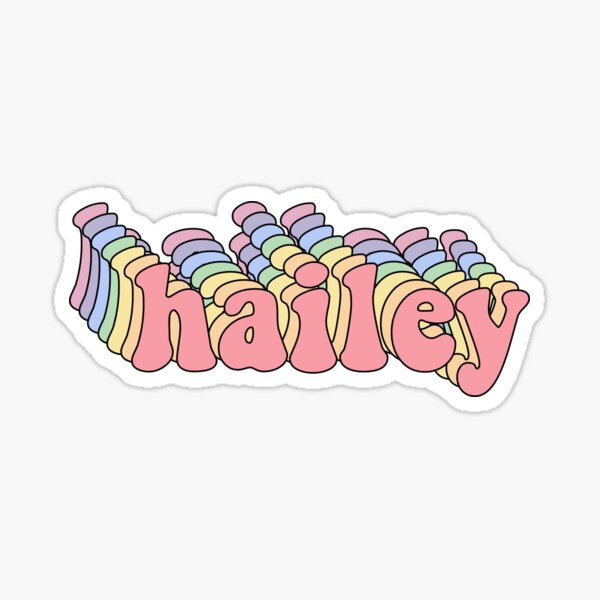 Hailey Name Stickers | Redbubble