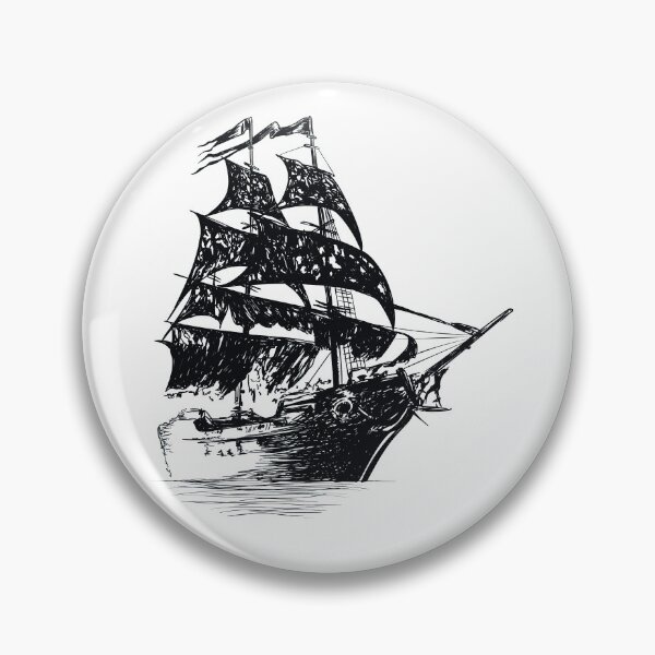 Item preview, Pirate Ship Sketch designed and sold by MisterGooseShop.