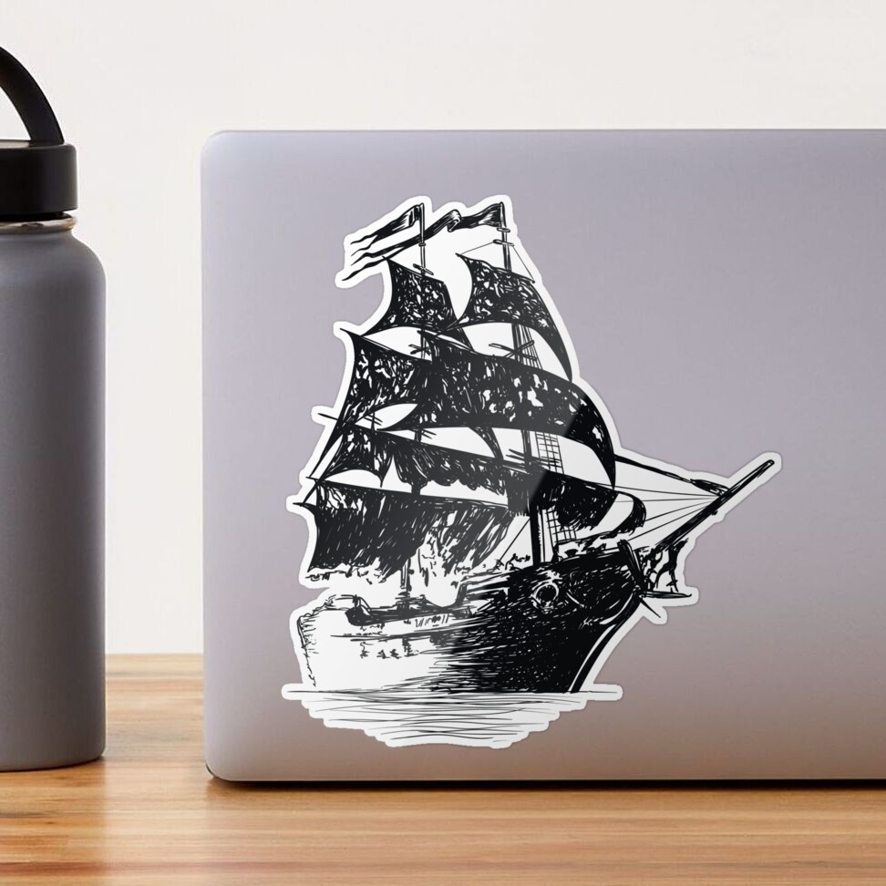 Pirate Ship Sticker / matte / 4X4 / Taleas Merch