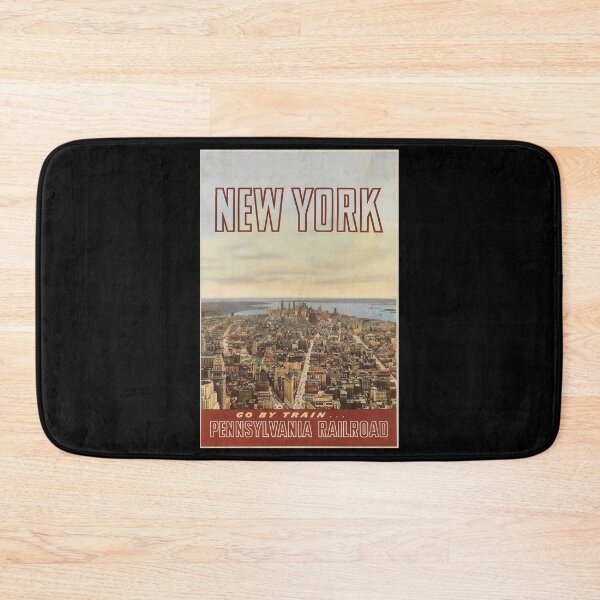 Item preview, New York go by train retro poster designed and sold by CorasPosters.