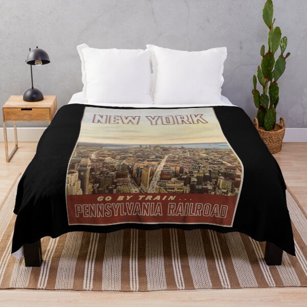 Item preview, New York go by train retro poster designed and sold by CorasPosters.