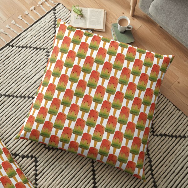 Watermelon Ice Lolly Doodle Floor Pillow