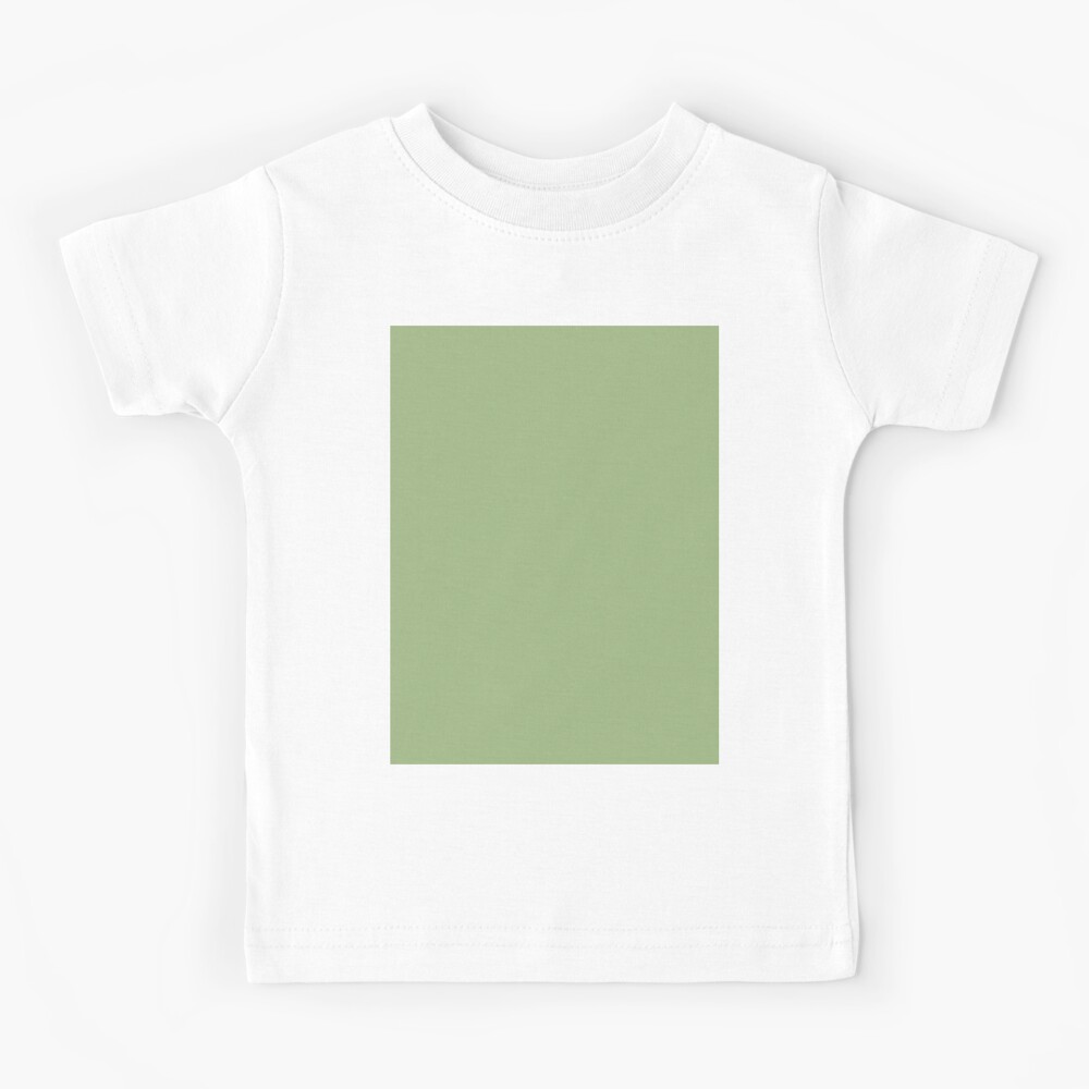 Camiseta para niños «Color sólido verde pastel oscuro salvia brillante ...