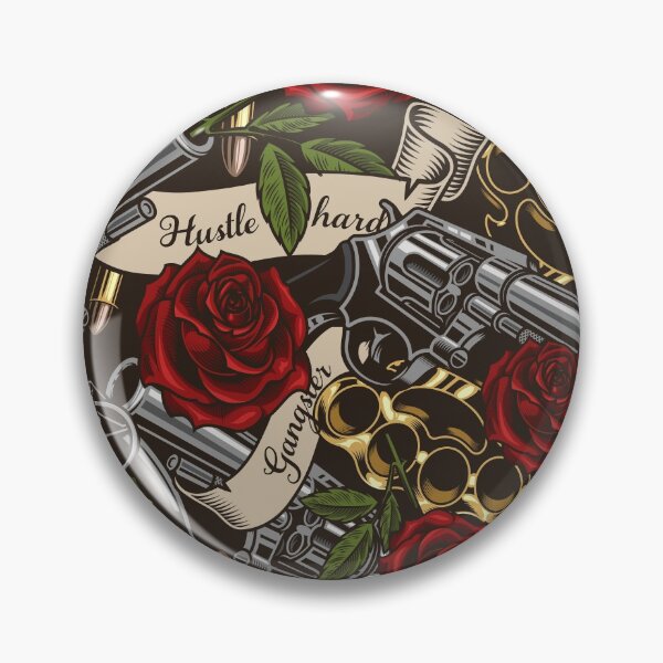 Item preview, patrón de pistola y rosas designed and sold by Badi46.