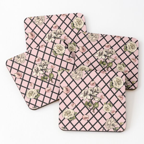 Item preview, Floral Lattice (pink background) designed and sold by BoneArtPetite.