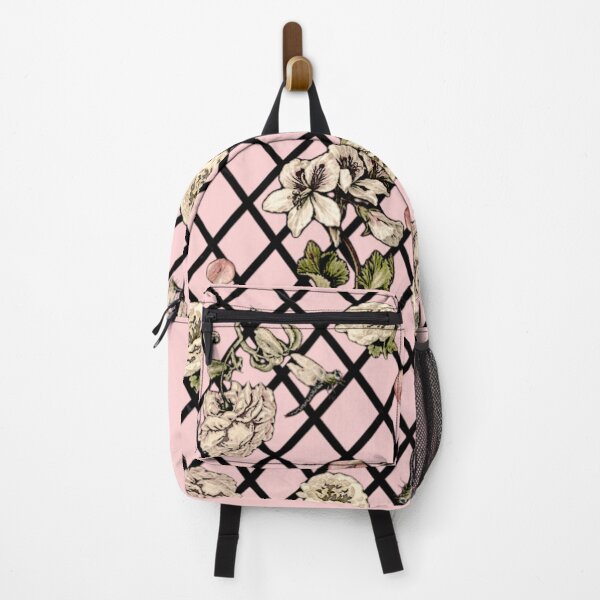 Item preview, Floral Lattice (pink background) designed and sold by BoneArtPetite.