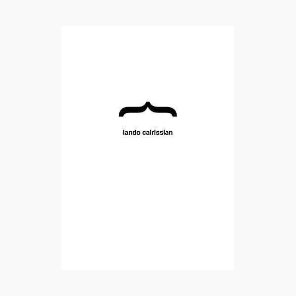 Helvetica Lando Calrissian Photographic Print