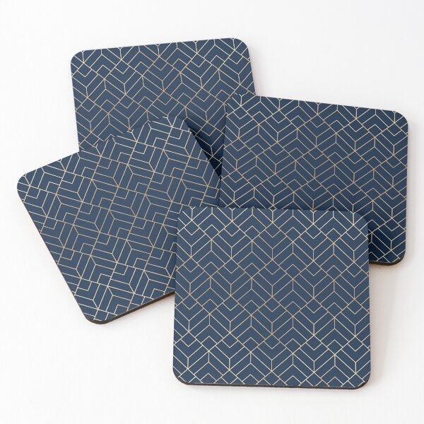 Item preview, Gold & Navy Geo Pattern designed and sold by Blue-Banana.