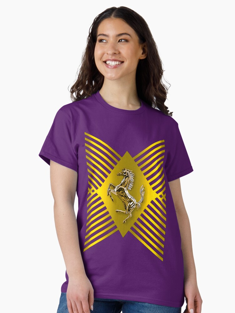 Thumbnail 2 of 7, Classic T-Shirt, Golden Prancing Horse designed and sold by Vk91art.