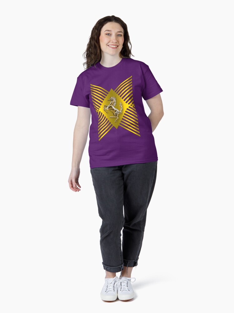 Thumbnail 4 of 7, Classic T-Shirt, Golden Prancing Horse designed and sold by Vk91art.