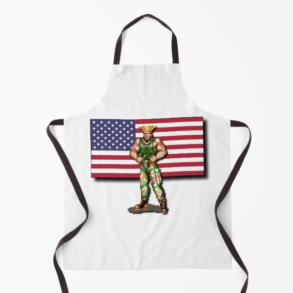 Item preview, Street Fighter's Guile Standing In Front Of The American Flag designed and sold by Popping-Culture.